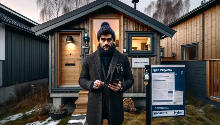 Norwegian homebuyer at basement apartment with signed lease financing purchase